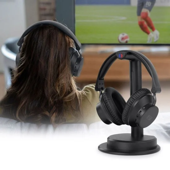 Wireless TV Speaker with Transmitter and Charging Base by Muse - Black